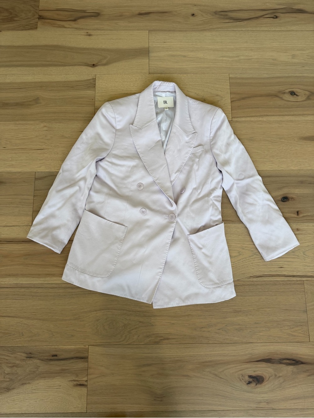 Banana Republic lavender Double-Breasted Blazer